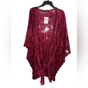NWT Forever 21 Red Lace Robe 2X/3X